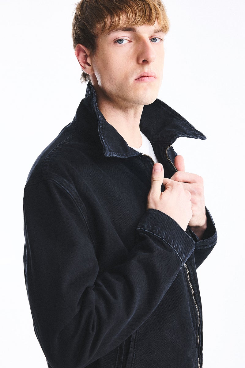 DeFacto Black Man Regular Fit Cotton Jacket Casual - Image 4