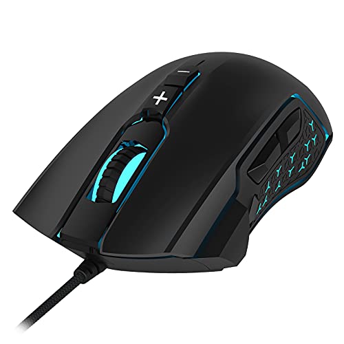 LeadsaiL Gaming Mouse Wired RGB PC Gaming Mice, 7200 DPI, 8 Programmable Buttons, 6 Color Backlight, Ergonomic Optical Computer Mouse for Desktop PC Laptop Gamer & Work - Image 1
