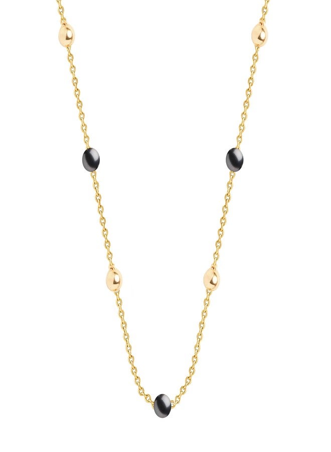 MINUTIAE Gold-Plated Stones-Studded Pendant Necklace With Chain For Women MNT0437GRP_G - Image 1