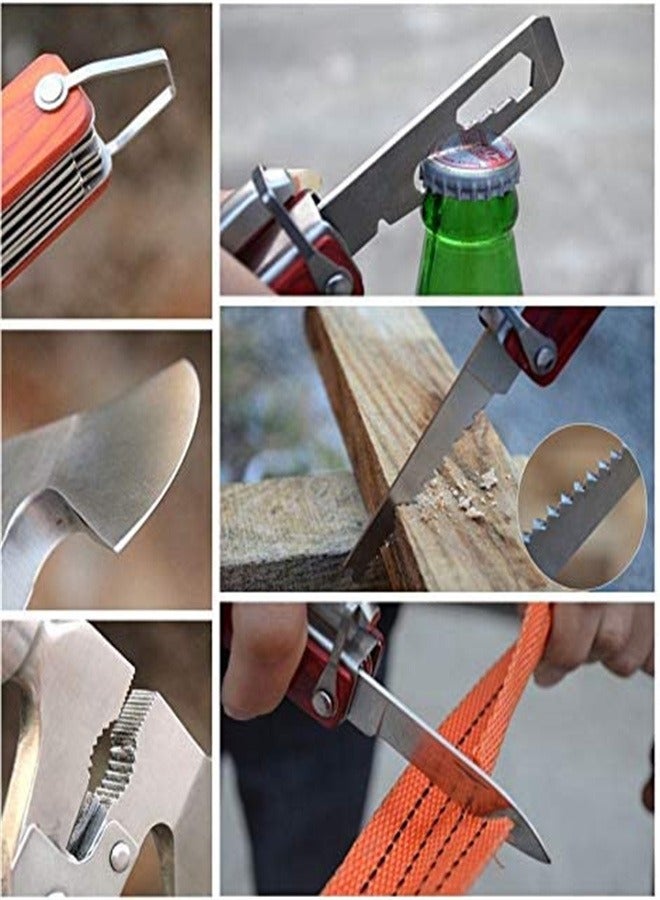 Goolsky مجموعة أدوات متعددة من مطرقة الفولاذ المقاوم للصدأ وسكين الجيش - Image 4