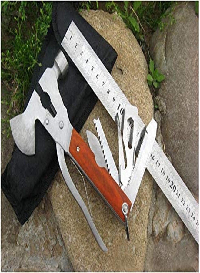 Goolsky مجموعة أدوات متعددة من مطرقة الفولاذ المقاوم للصدأ وسكين الجيش - Image 3