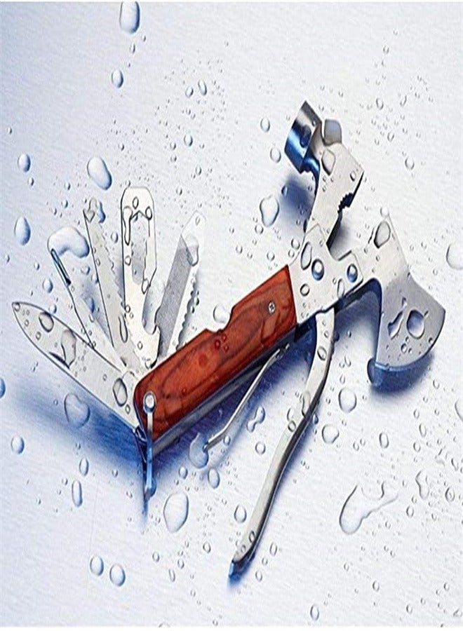 Goolsky مجموعة أدوات متعددة من مطرقة الفولاذ المقاوم للصدأ وسكين الجيش - Image 5