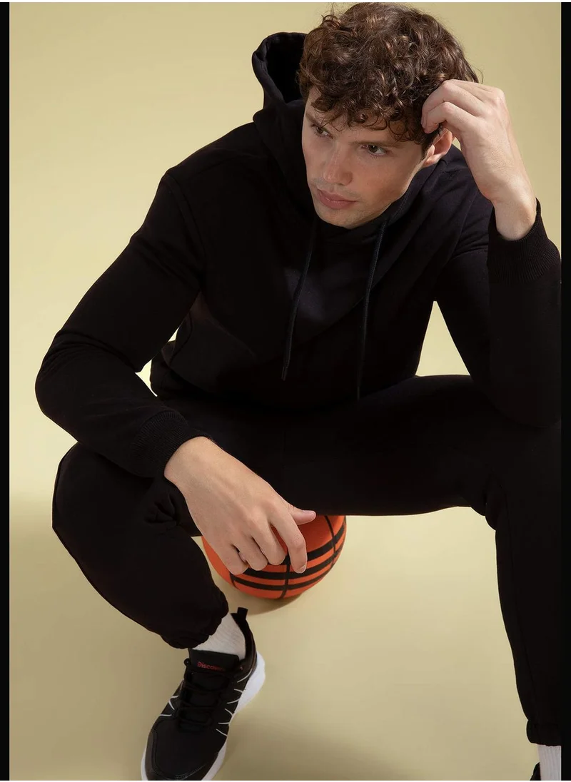 DeFacto Man Hooded Knitted Sweatshirt