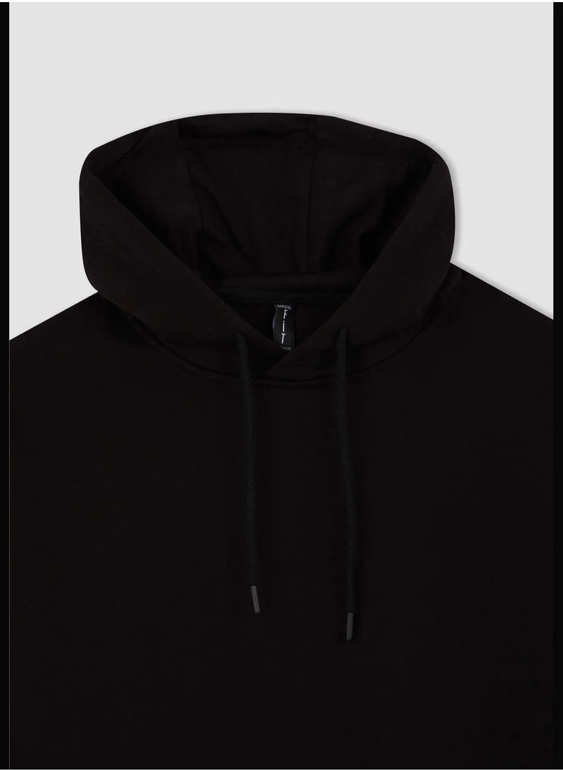 DeFacto Man Hooded Knitted Sweatshirt
