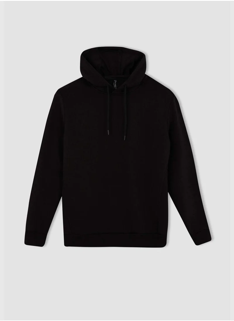 DeFacto Man Hooded Knitted Sweatshirt