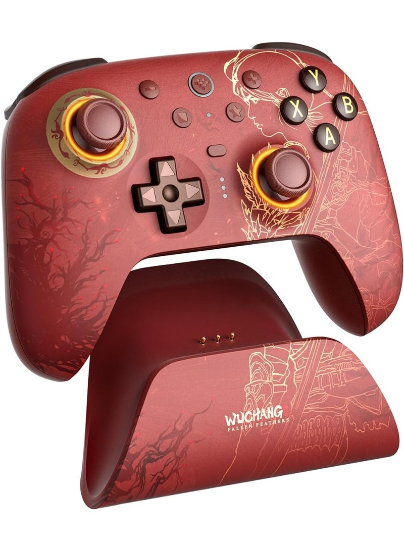 8بت دو وحدة تحكم 8BitDo Ultimate 2 اللاسلكية لأجهزة Windows وAndroid، مزودة بعصا تحكم بتقنية TMR، ومشغلات قابلة للتبديل بين تأثير Hall Effect واللمسية (Tactile)، مع حلقة إضاءة RGB (حلقة النار)، وتقنية 8Speed – إصدار WUCHANG: Fallen Feathers. - Image 4