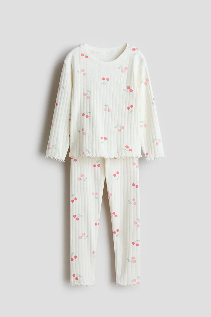 H&M Ribbed cotton pyjamas