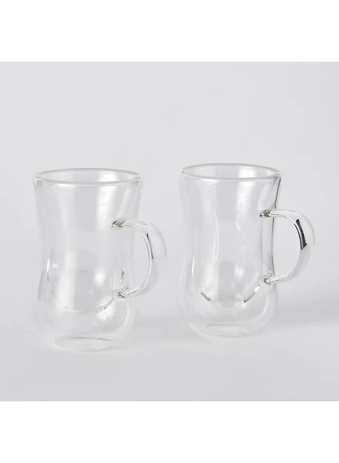 Home Box Sip Savor 2-Piece Double Wall Mug Set 100 ml