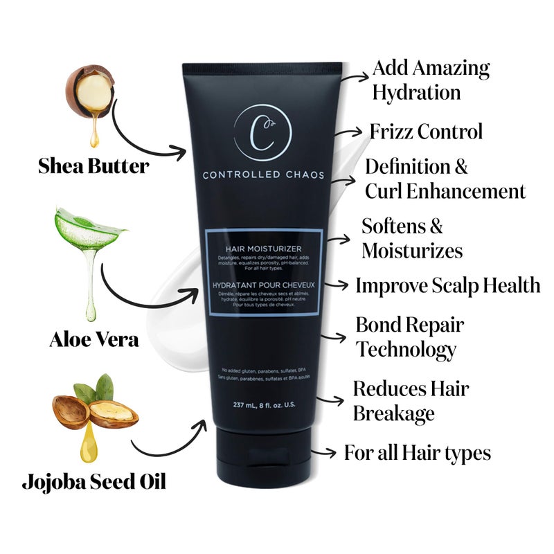 Controlled Chaos Hair Moisturizer for Curly Hair - Paraben & Sulfate Free, Moisturizes & Defines Extra Dry, Curly & Coarse Hair, Leave-in Hair Conditioner - 8 oz - Image 4