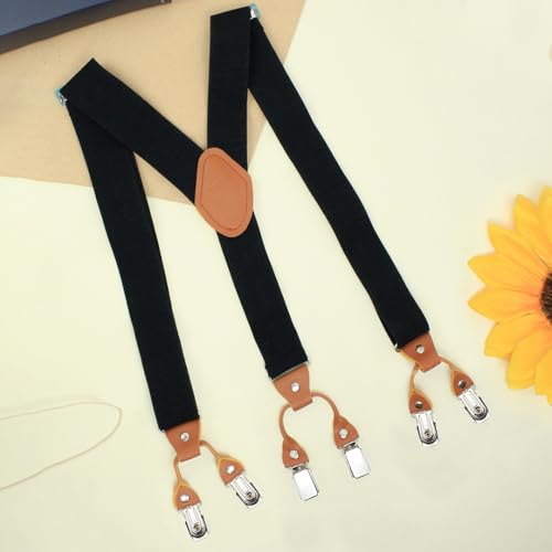 Peluche Men's Novelist Charmer 3.5cm Strap Width Elastic Suspenders (Black) - Image 2