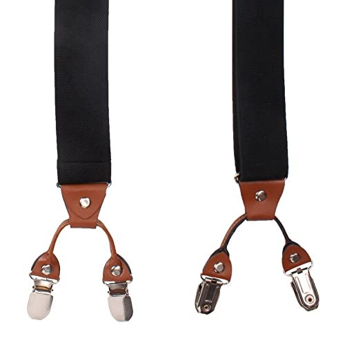 Peluche Men's Novelist Charmer 3.5cm Strap Width Elastic Suspenders (Black) - Image 5