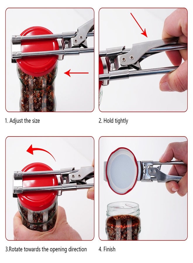 eispap Jar & Bottle Opener, Adjustable Multifunctional Stainless Steel Can Opener Jar Lid Gripper, Manual,Kitchen Accessories - Image 4