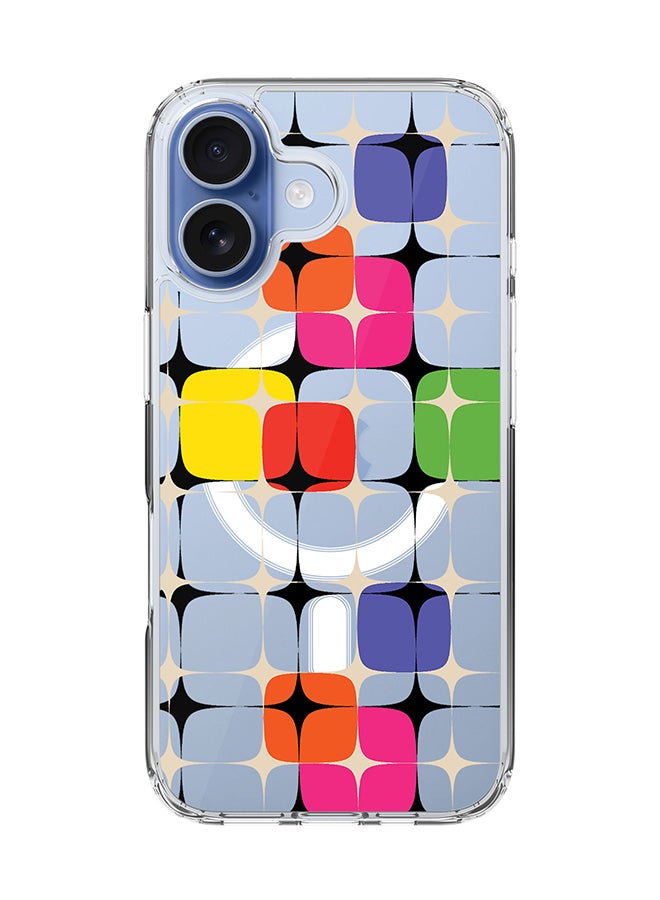 Stylizedd Classic Clear MagSafe Case for iPhone 17 , Hybrid Soft Case Flexible Edges Anti Drop TPU PC Gel Thin Transparent Cover [ Designed for iPhone 17 ] - 70's Star