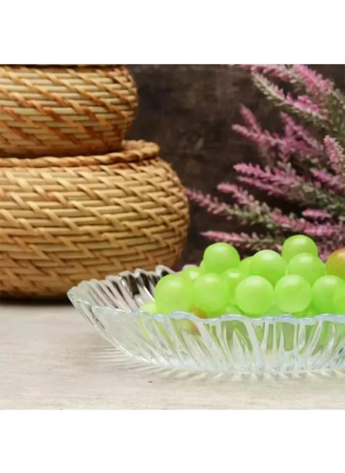 Paşabahçe 10547 Aurora 25 Cm Oval Glass Boat Serving Fruit Plate