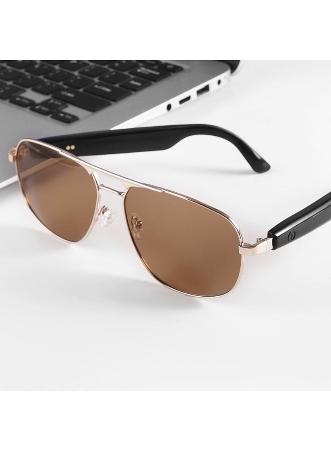 General Smart Bluetooth Sunglasses GS02 Intelligent Audio UV Resistant Glasses Smart Chip UV400 Protection Glasses and Earphones Bluetooth 5.4 Intelligent Control Operation Bilateral Stereo Dual Magnetic Charging Outdoor Sports Talking on The Phone Listening to Music Remote Camera When Navigating Playing Games Right-Hand Assistant  - Image 3
