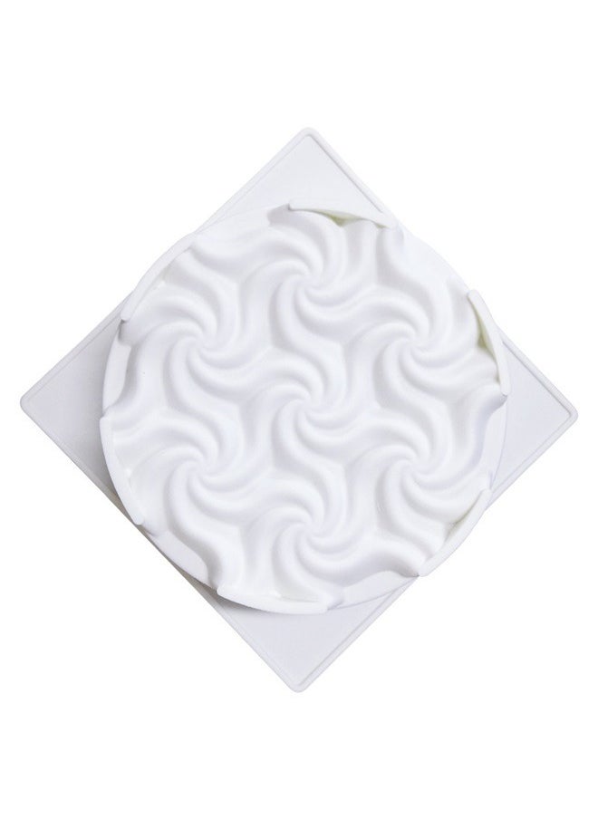 yongsheng Flower Shaped Cake Mould White 173x54mm，Leak-proof Nonstick Silicone Cake Mold Baking Pan Pastry Mould for Anniversary Birthday Cake, Loaf, Muffin, Brownie, Chocolate, Cheesecake, Tart, Pie, Flan, Bread, Jelly, Soap  - Image 1
