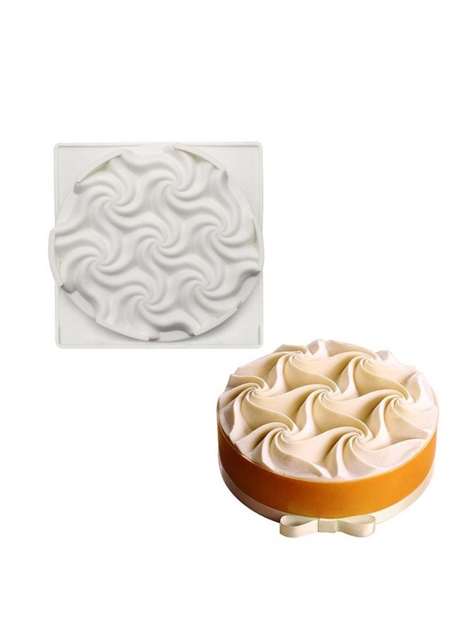 yongsheng Flower Shaped Cake Mould White 173x54mm，Leak-proof Nonstick Silicone Cake Mold Baking Pan Pastry Mould for Anniversary Birthday Cake, Loaf, Muffin, Brownie, Chocolate, Cheesecake, Tart, Pie, Flan, Bread, Jelly, Soap  - Image 4