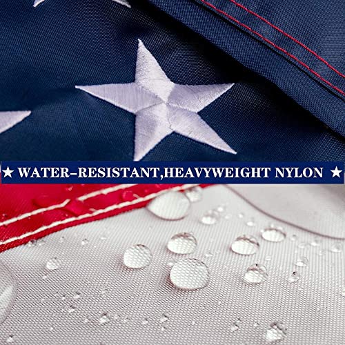 Freefy American Flag For Outside 2.5x4 Ft Pole Sleeve Banner Style-Embroidered Stars,Sewn Stripes,Water Resistant,Heavy Duty Durable New Nylon USA US Outdoor Indoor Flags (Pole NOT Included) - Image 3