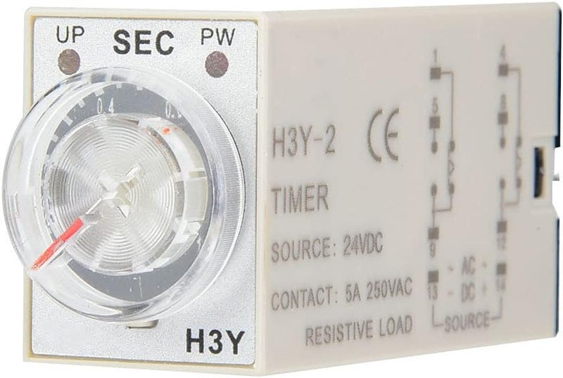 H3Y2 24VDC Time Relay Delay Timer Adjustable Transparent Dial 8 Pin Industrial Control 3S Size - Image 4