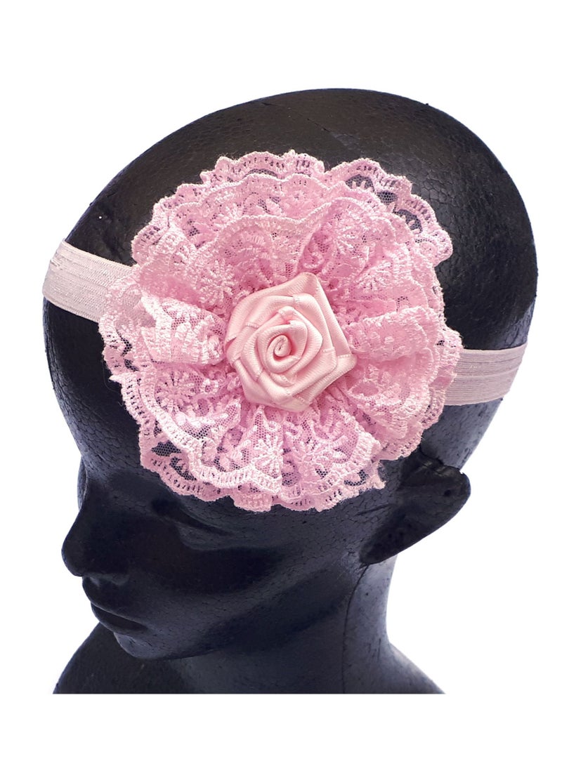 Alwan 3 piece Pink Headband Set for Baby Girls - Image 2