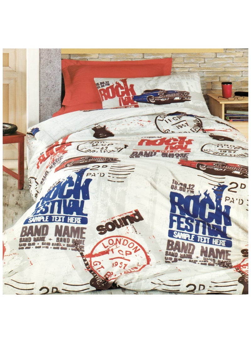 Family Bed Flat Bed sheet Set Cotton 4 pieces size 240 x 250 cm Model 172  from Family Bed