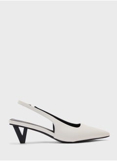 ELLA Interest Heel Pointy Sling Back Pump  - Image 1