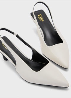 ELLA Interest Heel Pointy Sling Back Pump  - Image 4