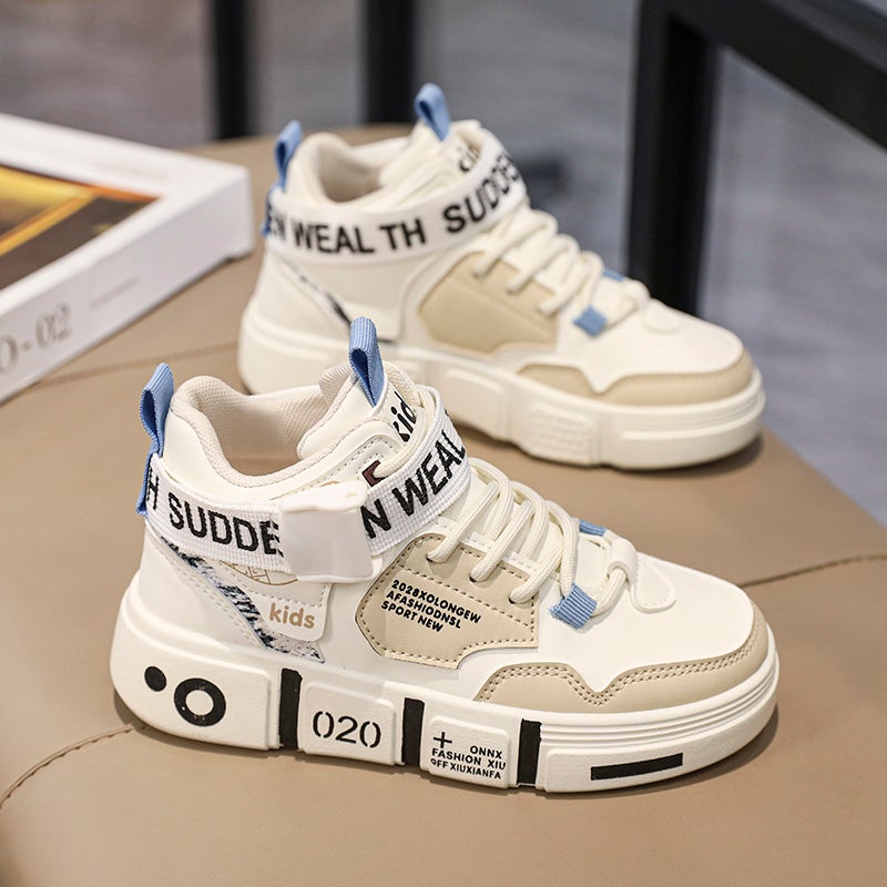 Junior High School Students Women'S Shoes 2024 Big Children'S Sneaker Students Board Shoes Fleece-Lined Cotton Shoes White Soft Bottom Thickened - Image 5