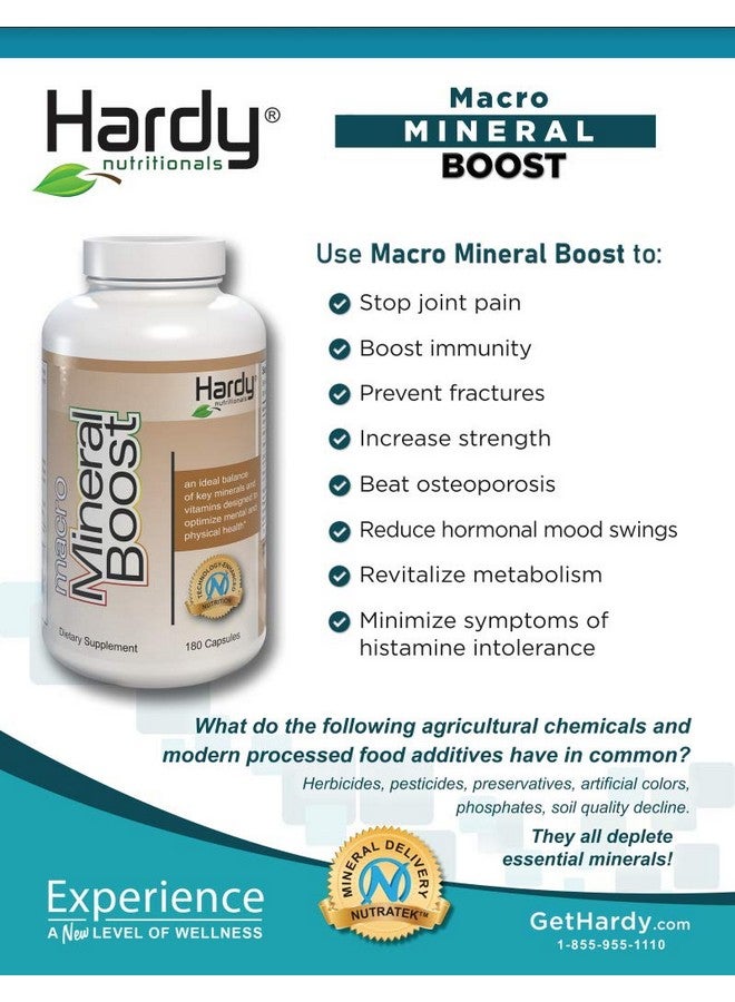 Hardy Nutritionals Macro Mineral Boost - High Intensity Calcium Supplement for Bone & Teeth Health with Vitamin C, D, K, Calcium, Phosphorus, and Magnesium, Ultra Absorbable - Image 4