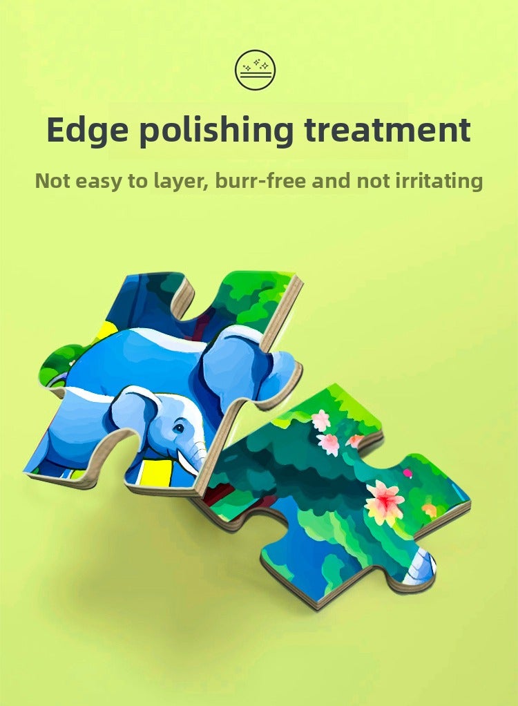 3-in-1 Kids Folding Magnetic Puzzle Educational Toys Animal World Theme - Image 5