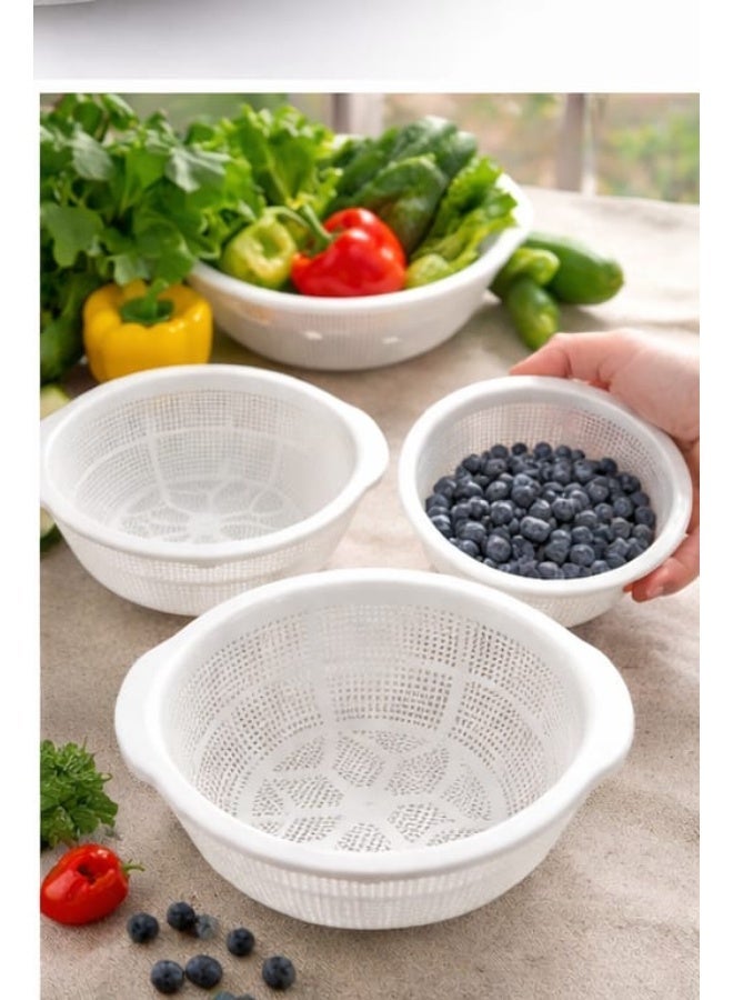 Vegetable/Fruit Drainer Set / Colander Set/ Rice Strainer Set (Set of 4) - Image 1