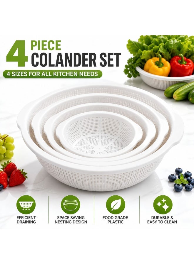 Vegetable/Fruit Drainer Set / Colander Set/ Rice Strainer Set (Set of 4) - Image 2