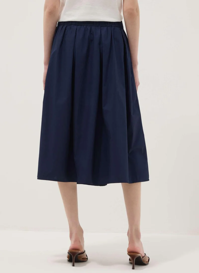 Ovs  OVS Blue Pure Cotton Midi Skirt for Women | Best Price UAE