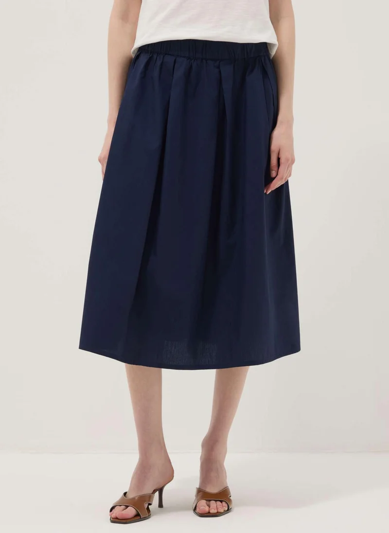 Ovs  OVS Blue Pure Cotton Midi Skirt for Women | Best Price UAE