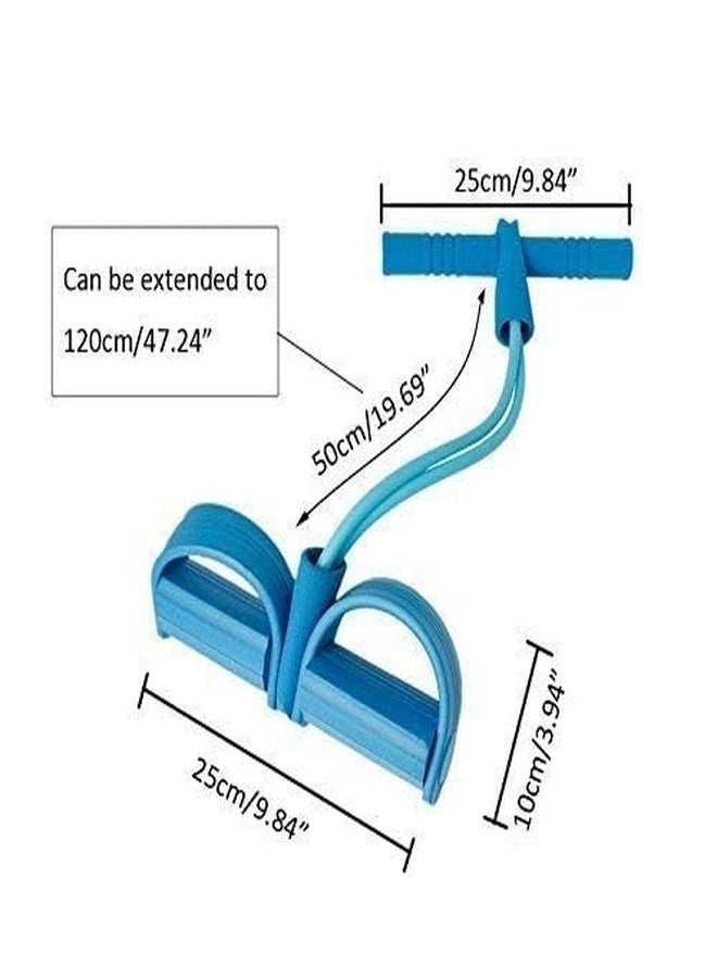 Minitul Multifunction Tension Rope, 4-Tube Elastic Yoga Pedal Puller Resistance Band, Natural Latex, for Abdomen/Waist/Arm/Leg Stretching Slimming Training (po1) - Image 2