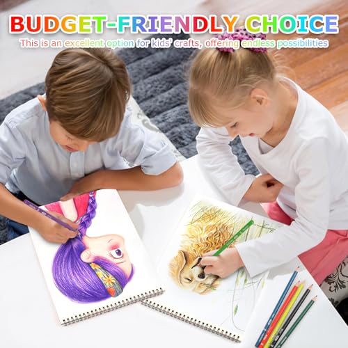 Hapikalor Drawing Pad for Kids, Sketch Pads 50 Sheets, 3-Pack Kids Travel Activities Spiral Bound Drawing Books Bulk 6" x 9 ", Drawing Paper for Kid 9-12 - Image 4