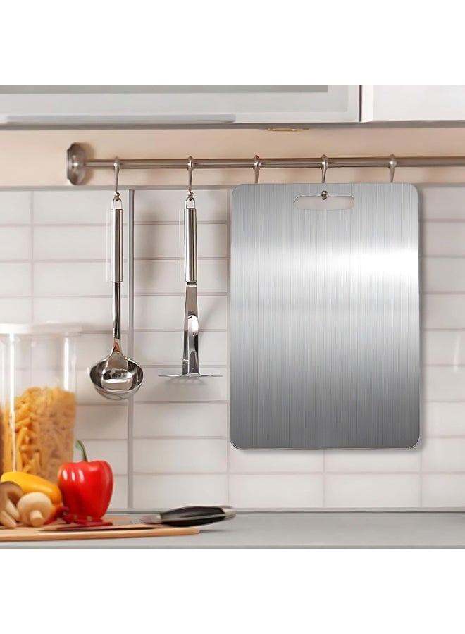 Stainless Steel 304 Cutting Board, Double-Sided Chopping Board, Food-Grade Metal Cutting Board, Non-Porous & Odor Resistant, Easy to Clean, Smart Modern Design, 25 × 30 cm - Image 5