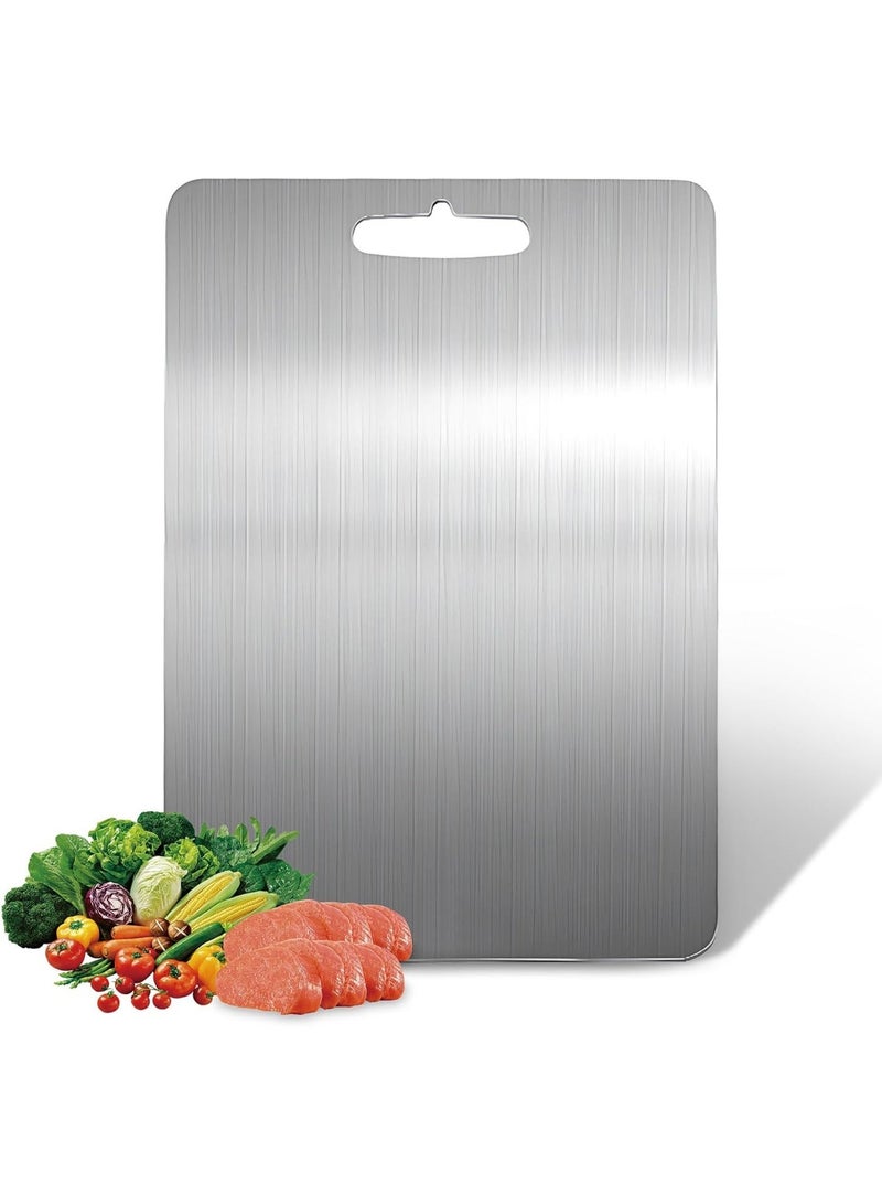 Stainless Steel 304 Cutting Board, Double-Sided Chopping Board, Food-Grade Metal Cutting Board, Non-Porous & Odor Resistant, Easy to Clean, Smart Modern Design, 25 × 30 cm - Image 1
