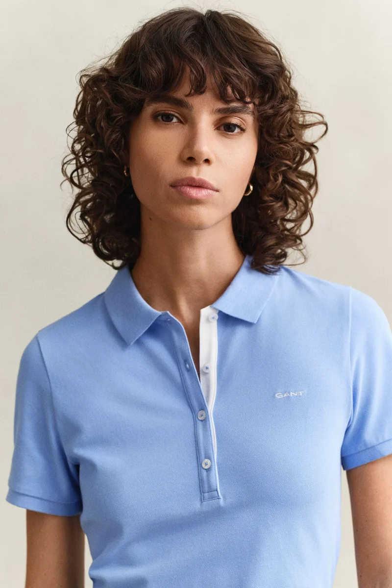 GANT Slim Contrast Pique Polo Shirt