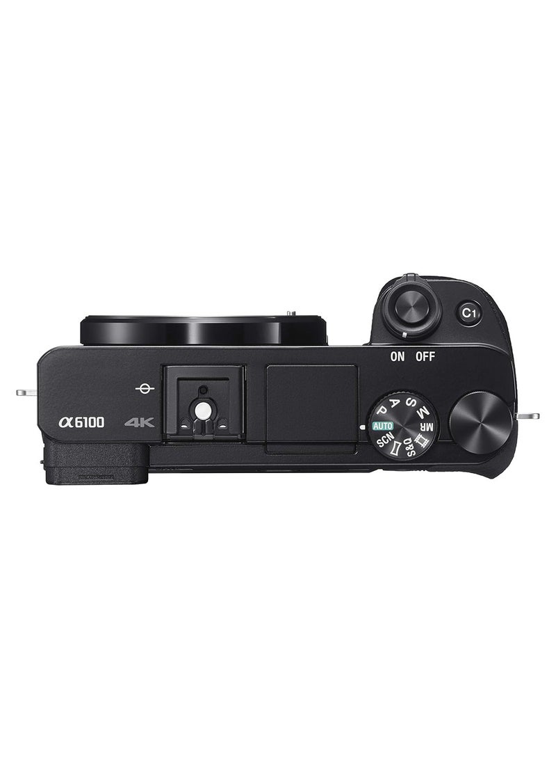 Sony Alpha ILCE 6100 24.2 MP Mirrorless Digital SLR Camera Body only | APS-C Sensor | Fast Auto Focus, Real-time Eye AF, Real-time Tracking | 4K Vlogging Camera - Black - Image 4