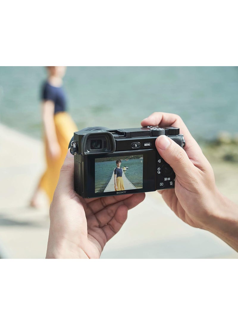 Sony Alpha ILCE 6100 24.2 MP Mirrorless Digital SLR Camera Body only | APS-C Sensor | Fast Auto Focus, Real-time Eye AF, Real-time Tracking | 4K Vlogging Camera - Black - Image 5