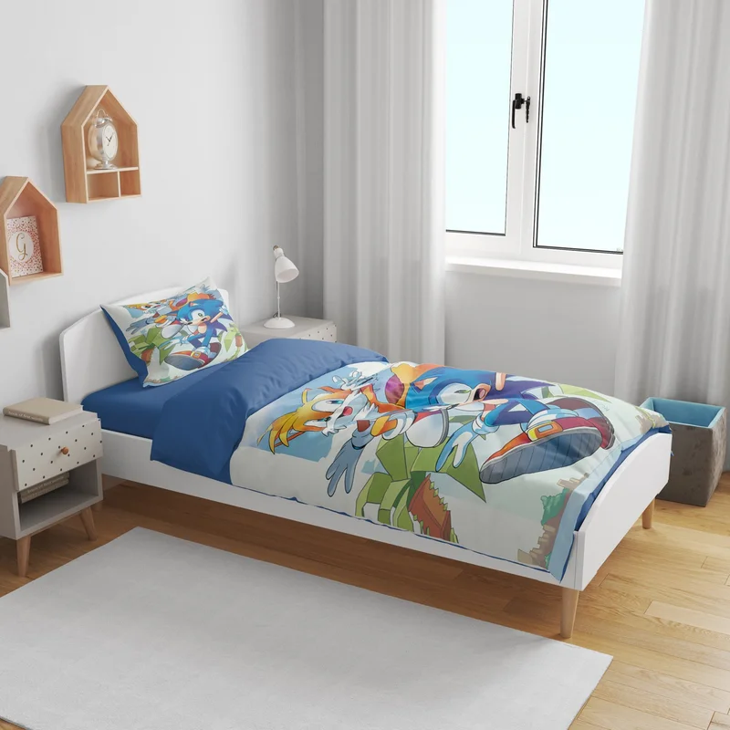 اراي هوم Erays Home Erayshome Sonic 3D Printed Single Bed Sheetless Duvet Cover Set