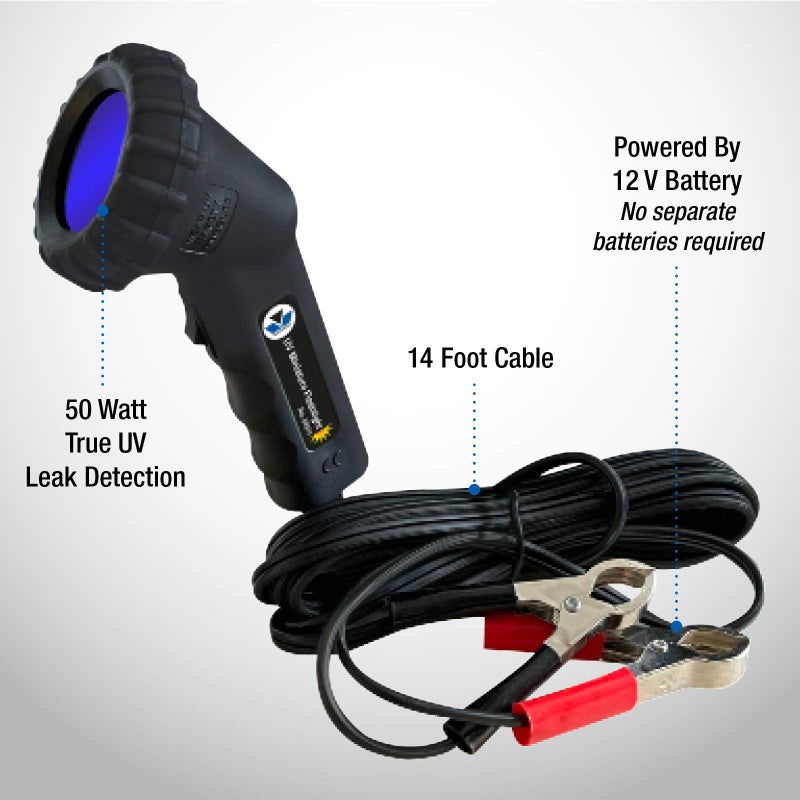 MASTERCOOL Mastercool 53351-B Professional UV Leak Detector Kit with 50W Mini Light, Black - Image 3