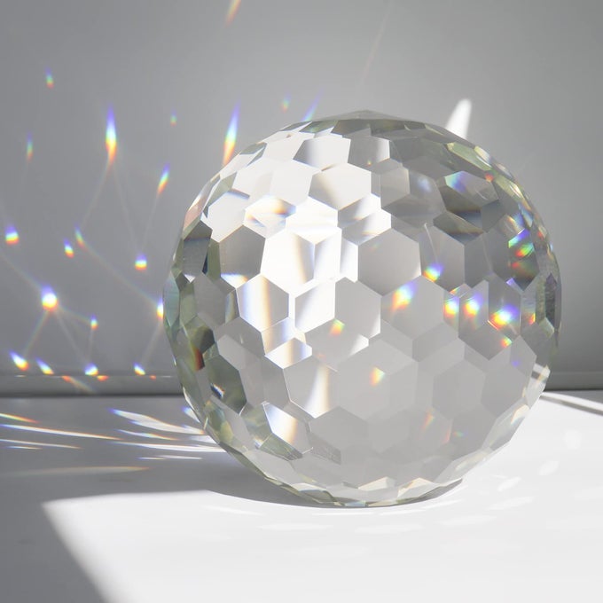 CLEAR CRYSTAL SUNCATCHER BALL PRISM GLASS SPHERE FACETED GAZING BALL RAINBOW MAKER WINDOW PRISMS SUNCATCHER FOR WINDOW SUN CATCHER150MM591INCH