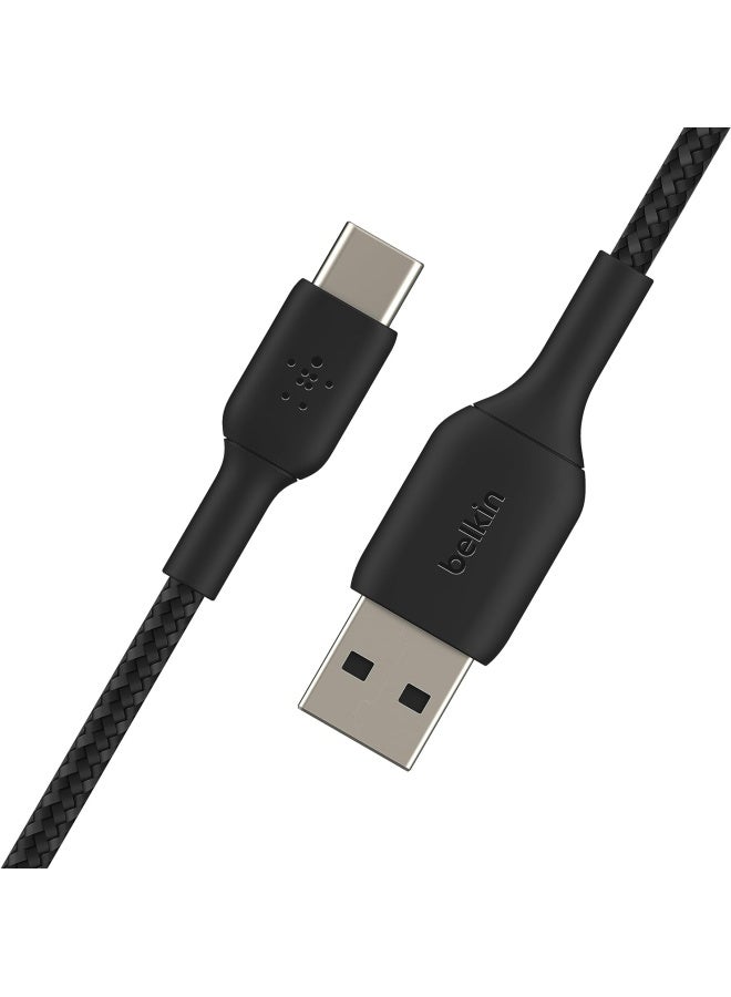 belkin كابل بيلكن بطول 1 متر مضفر C إلى A أسود - Image 3