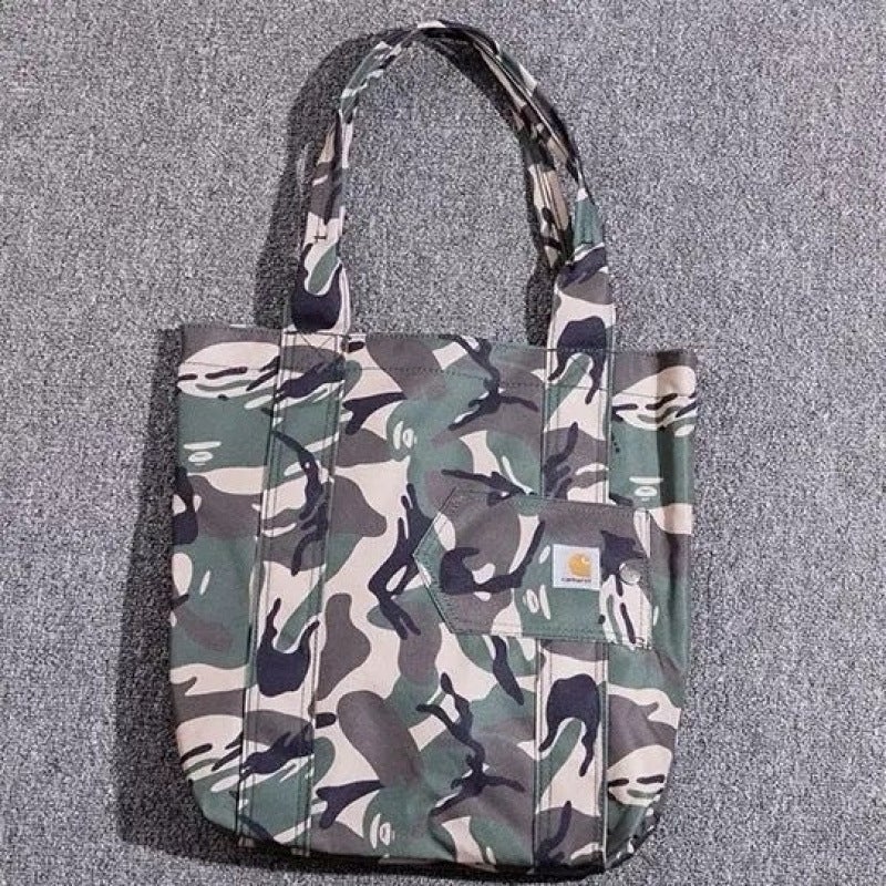 Simple Canvas Japanese Style Large Capacity Shoulder Casual New Style Student Class Travel Bag Women'S Single Shoulder Canvas Bag For Going Out - Image 1