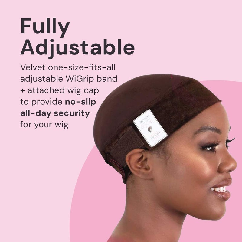Milano Collection GripCap All in One WiGrip Comfort Band & Wig Cap in Brown - Image 2