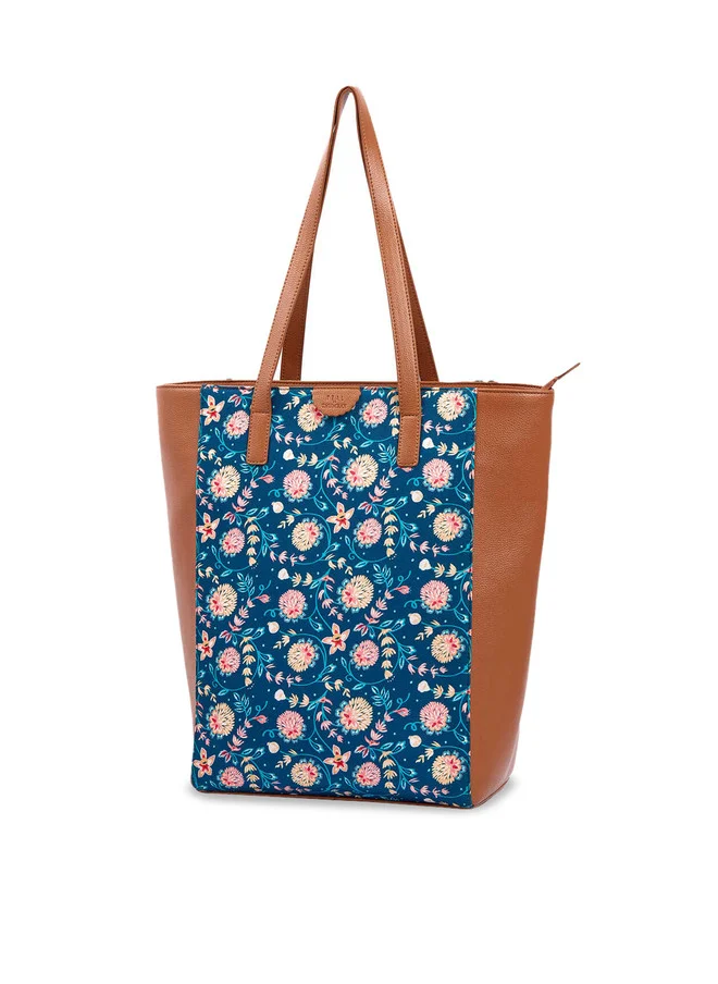 Chumbak Teal by Chumbak Blue Bloom Shopper Tote