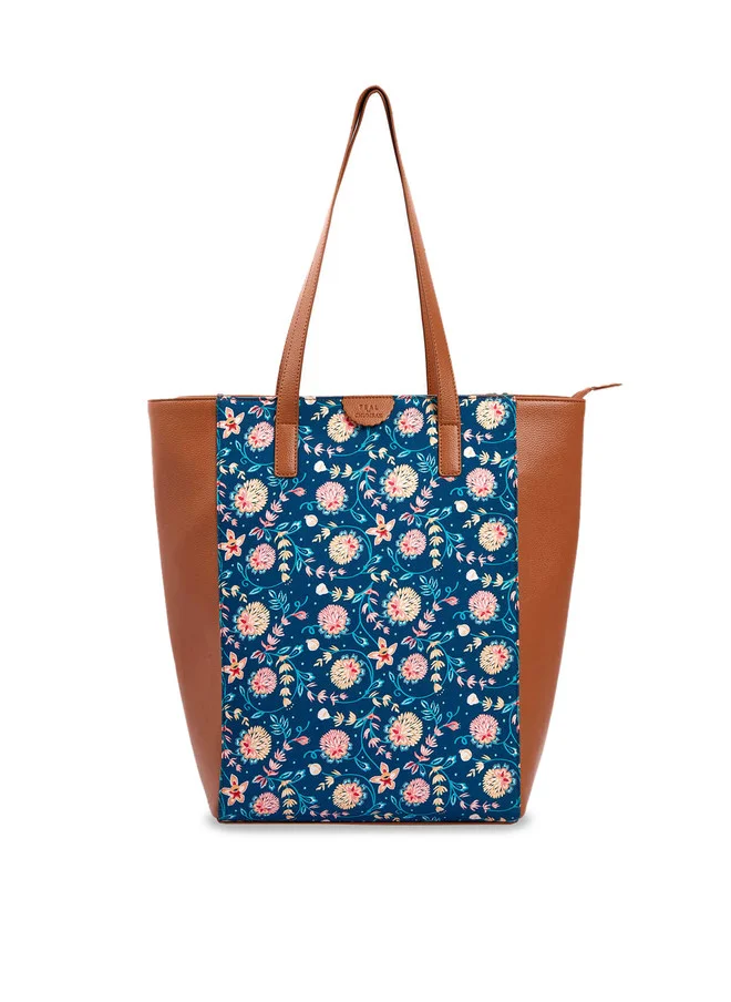 Chumbak Teal by Chumbak Blue Bloom Shopper Tote
