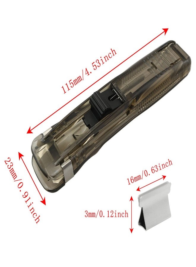 ZYAMY Portable Paper Clam Clip Dispenser with 50pcs Stainless Steel Metal Refill Clips for Office Home School Teacher Gifts, Black, 40 Sheets Capacity - Image 2